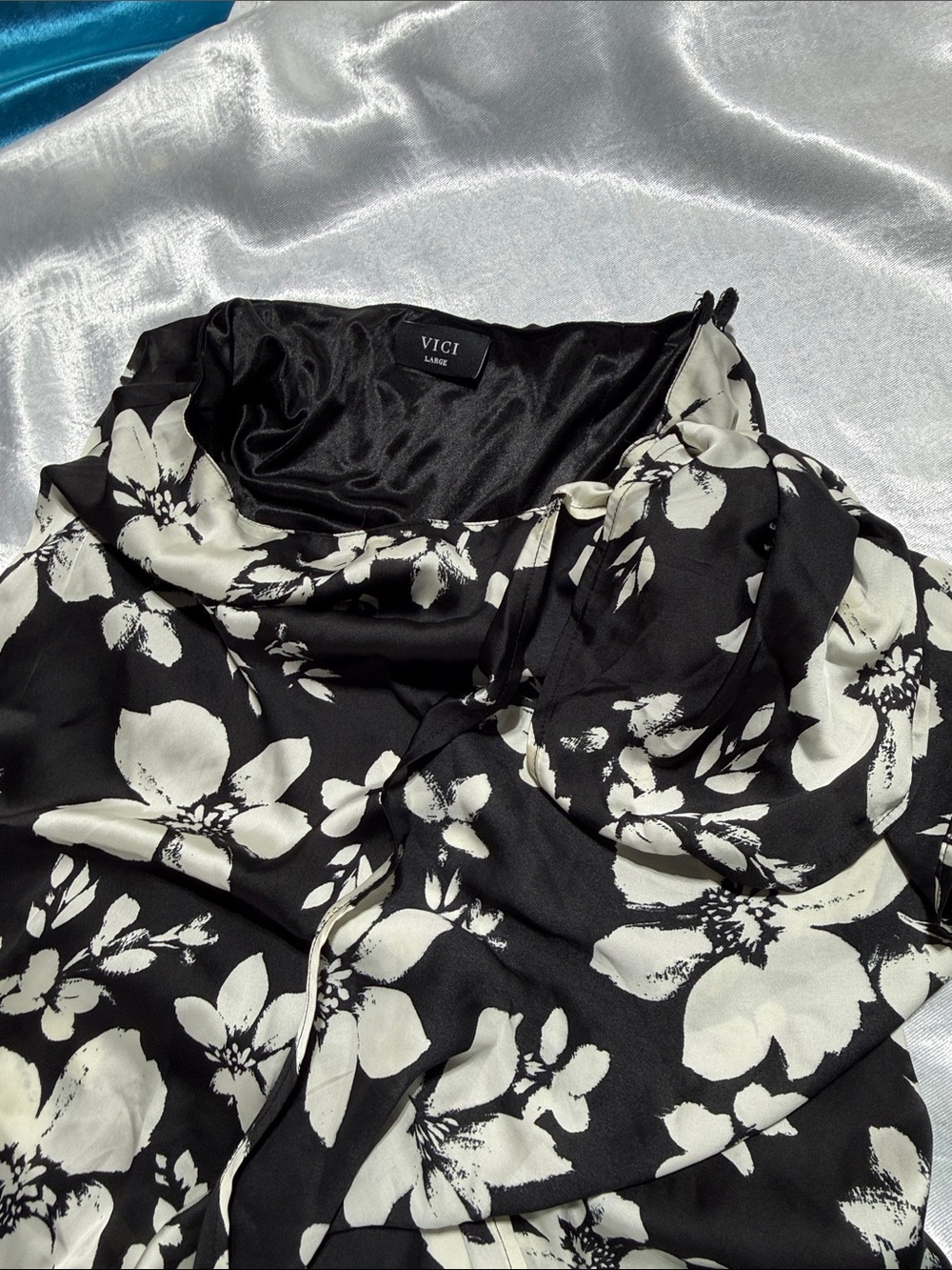 VICI Black & White Floral cover up Skirt